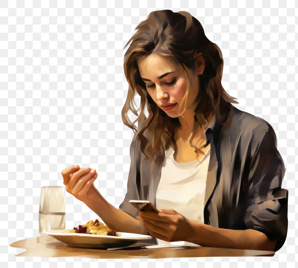 PNG Use cell phone adult woman refreshment. AI generated Image by rawpixel.