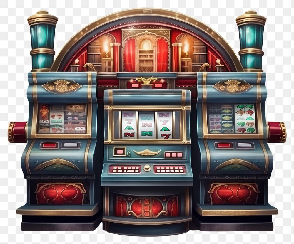 PNG SLOT MACHINE gambling casino game. AI generated Image by rawpixel.
