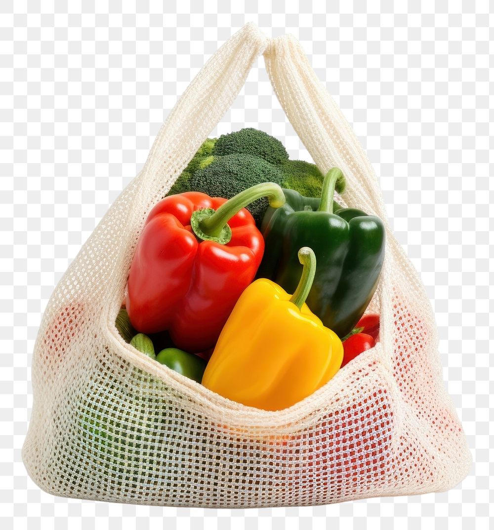 PNG Vegetable bag food white background. AI generated Image by rawpixel.