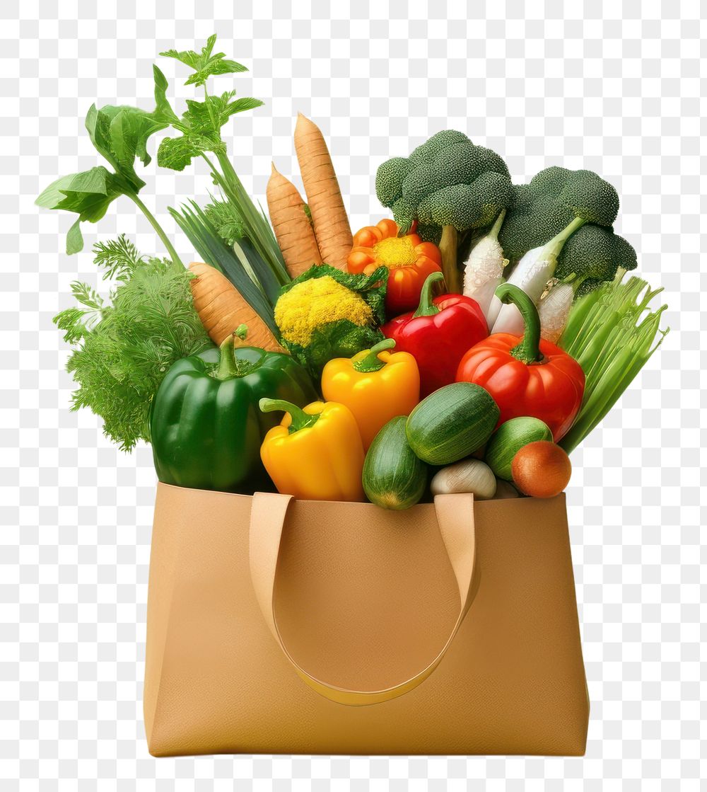 PNG  Bag vegetable plant food. AI generated Image by rawpixel.