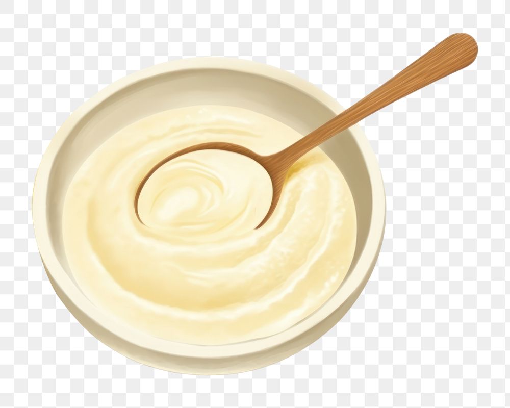 PNG  Dessert cream spoon food. AI generated Image by rawpixel.