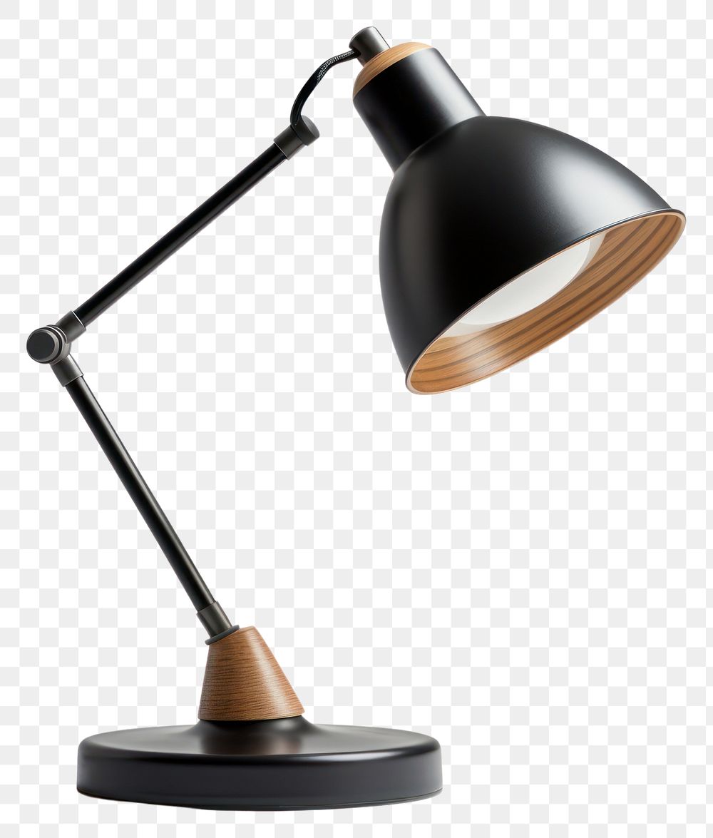 PNG Modern desk lamp lampshade lighting white background. AI generated Image by rawpixel.