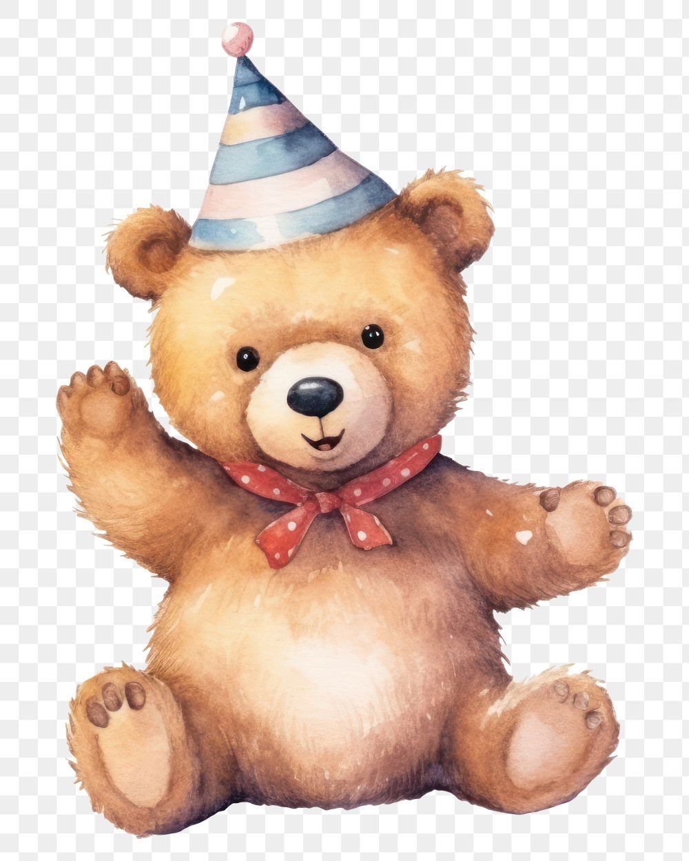 PNG Bear celebrating new year party balloon mammal animal. AI generated Image by rawpixel.