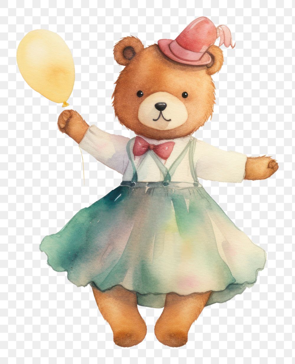 PNG Couple bear wearing wedding costume balloon cute toy. AI generated Image by rawpixel.