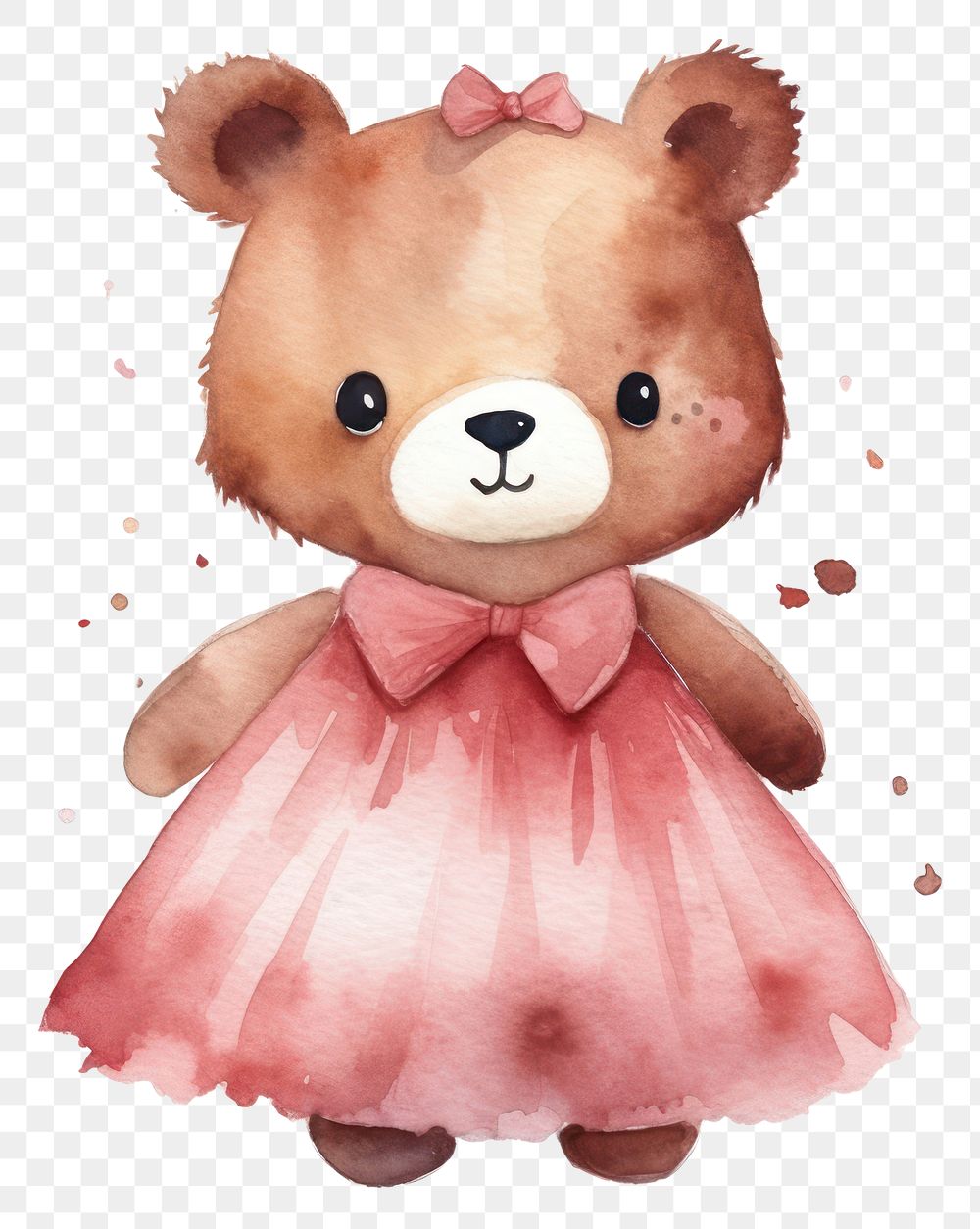 PNG Female bear toy white background representation. AI generated Image by rawpixel.