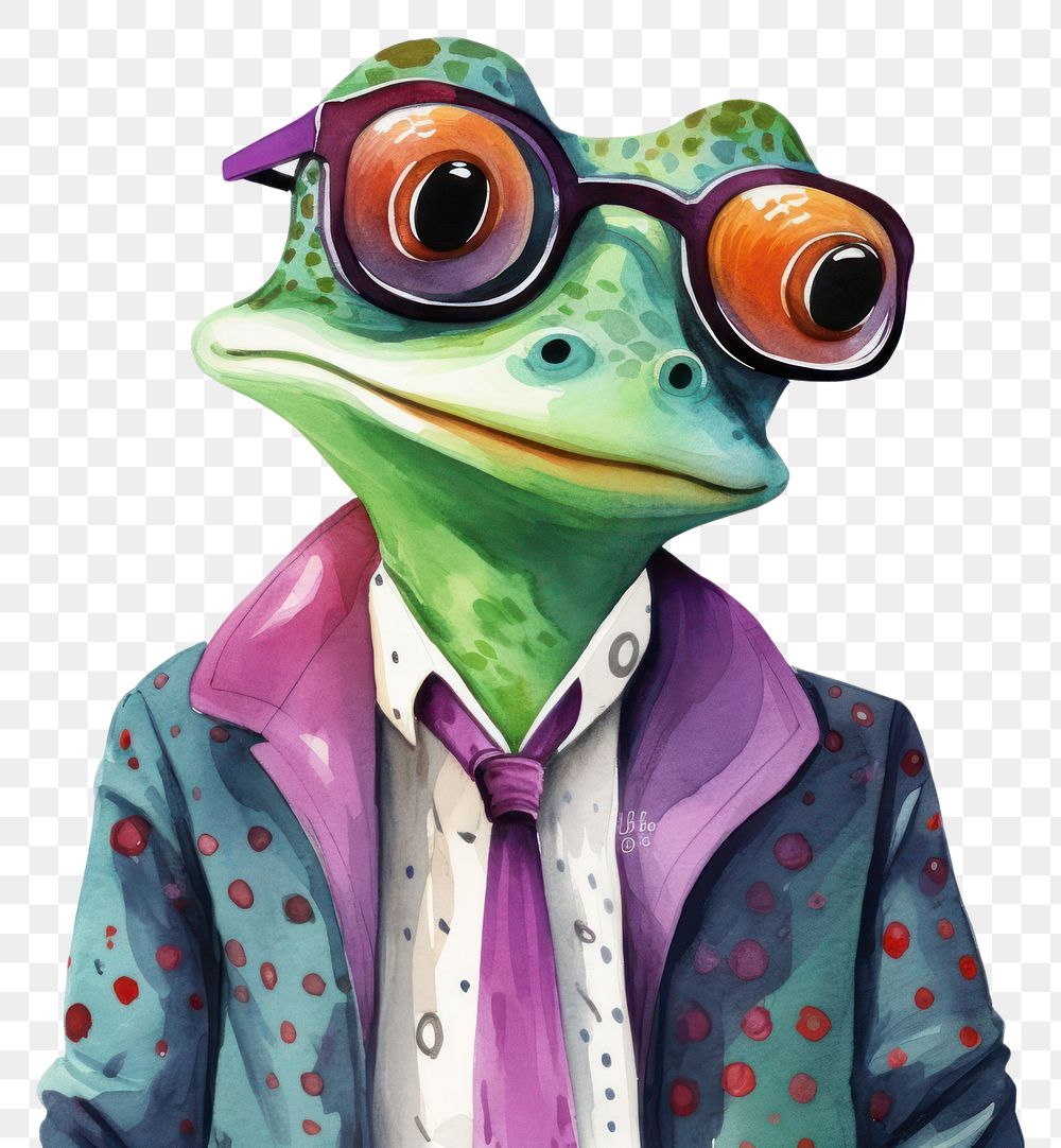 PNG Frog fashion animal amphibian adult. AI generated Image by rawpixel.