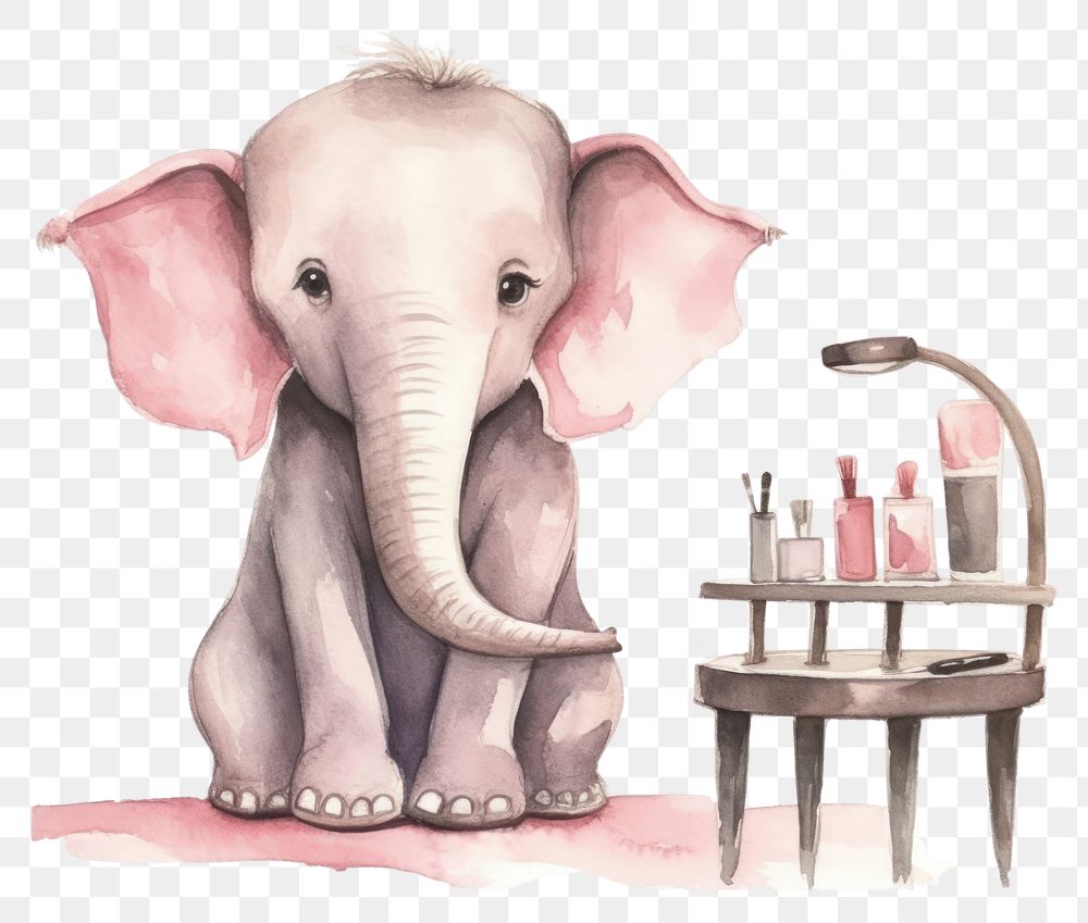 PNG Elephant character animal wildlife cartoon. AI generated Image by rawpixel.