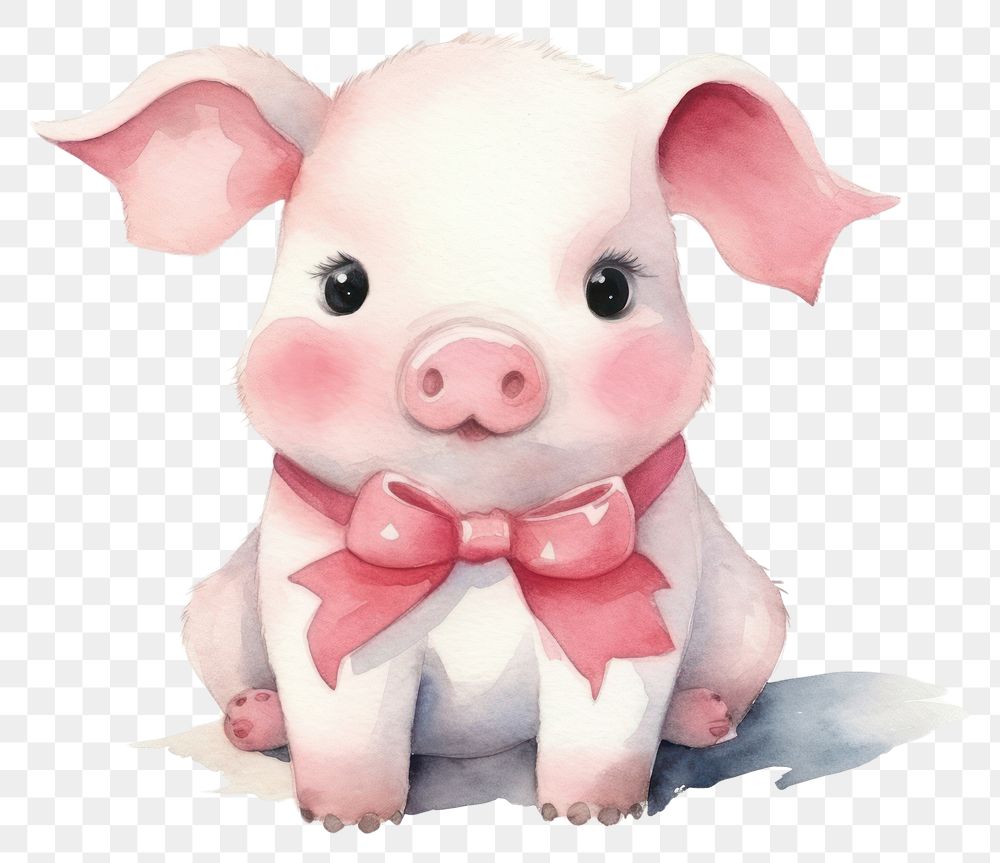 PNG Pig character animal cartoon mammal. AI generated Image by rawpixel.