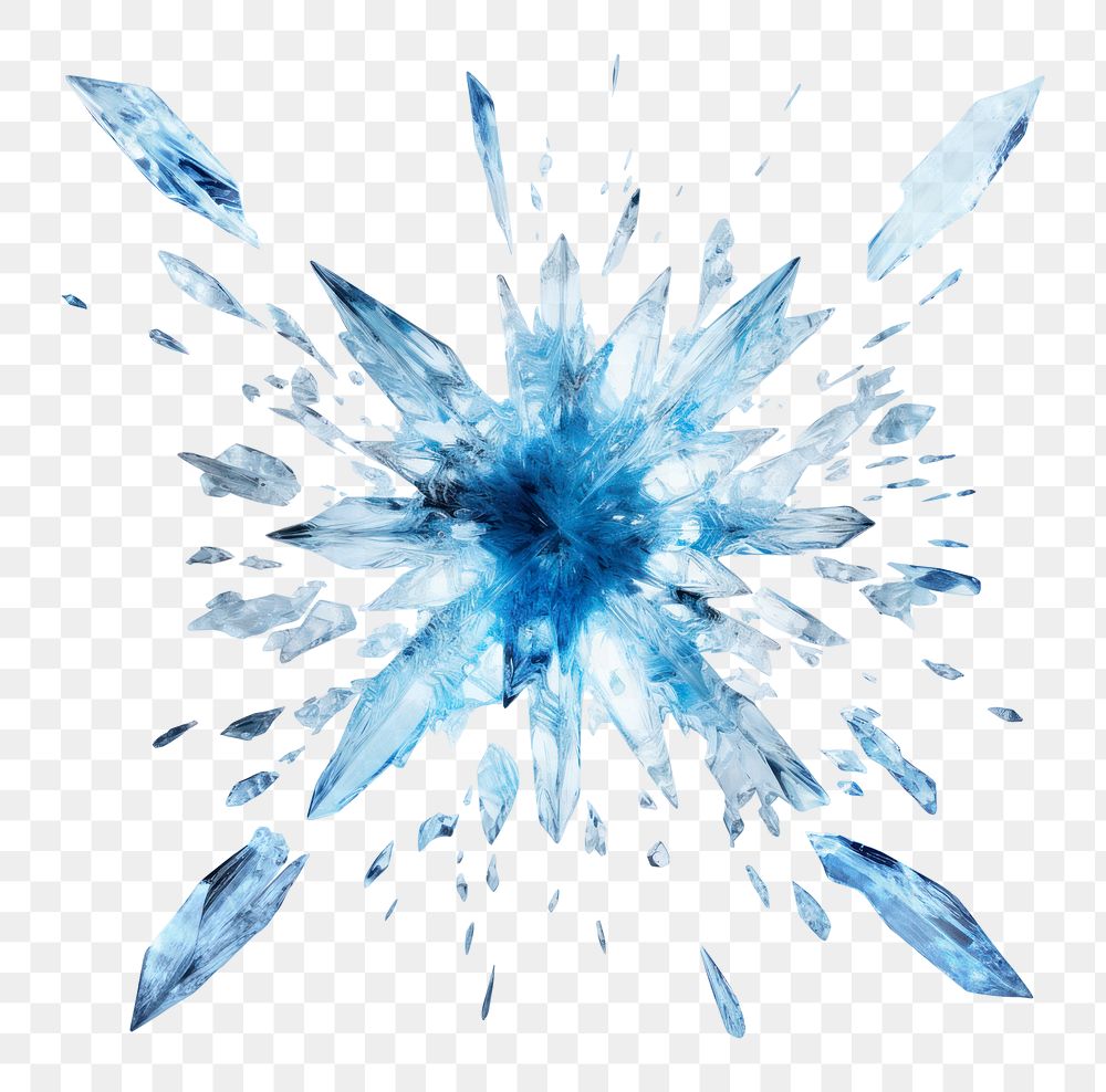 Exploding ice effect png, transparent background