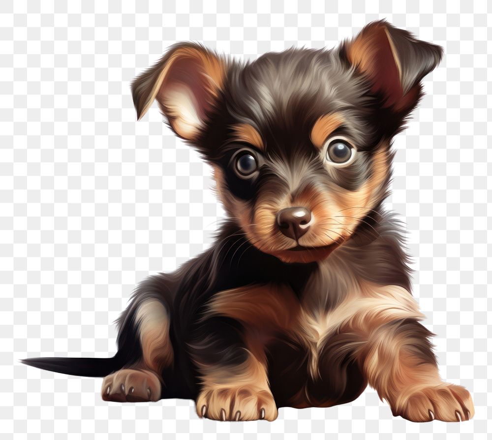 PNG Baby dog mammal animal puppy. AI generated Image by rawpixel.