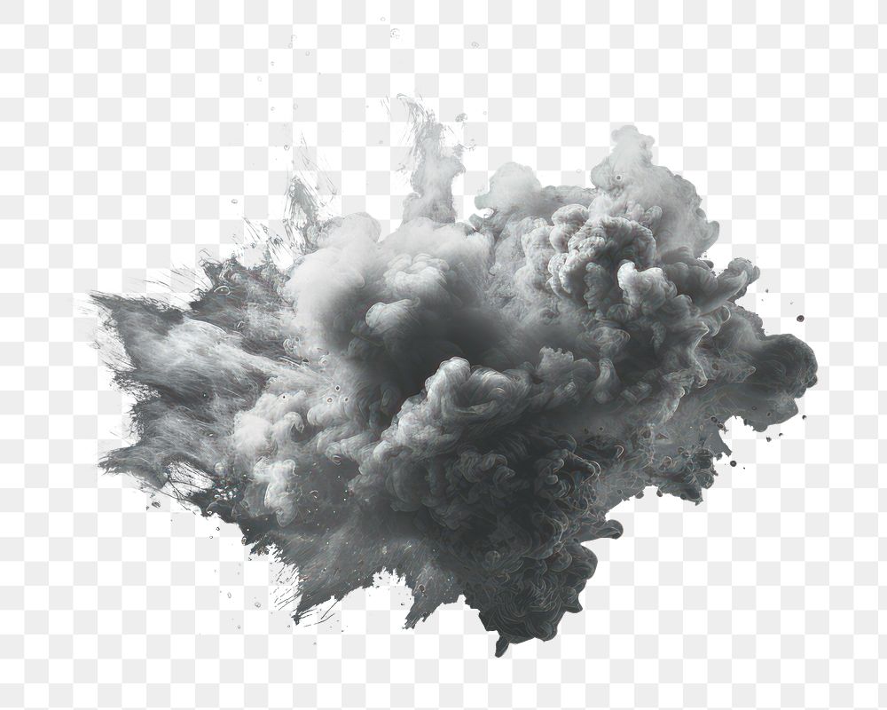 PNG Large real smoke explosion exploding abstract nature. AI generated Image by rawpixel.