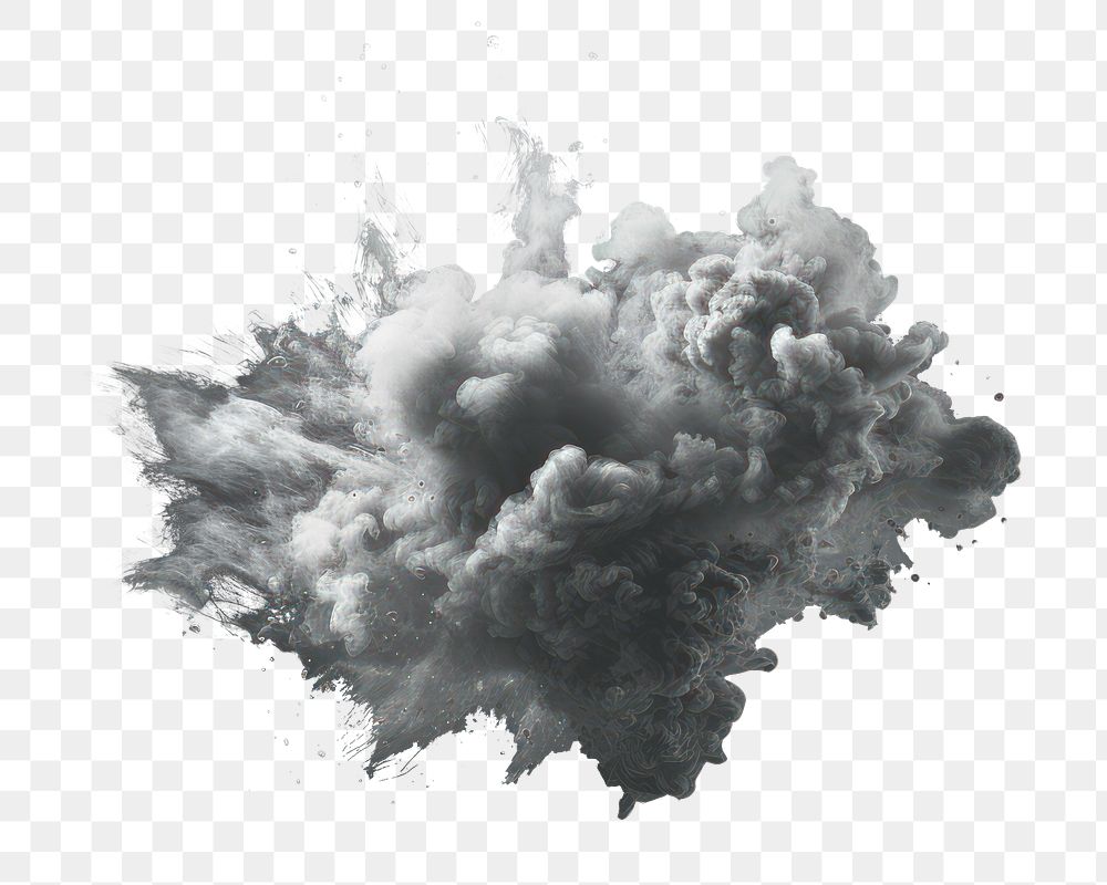 PNG Large real smoke explosion exploding abstract nature. 