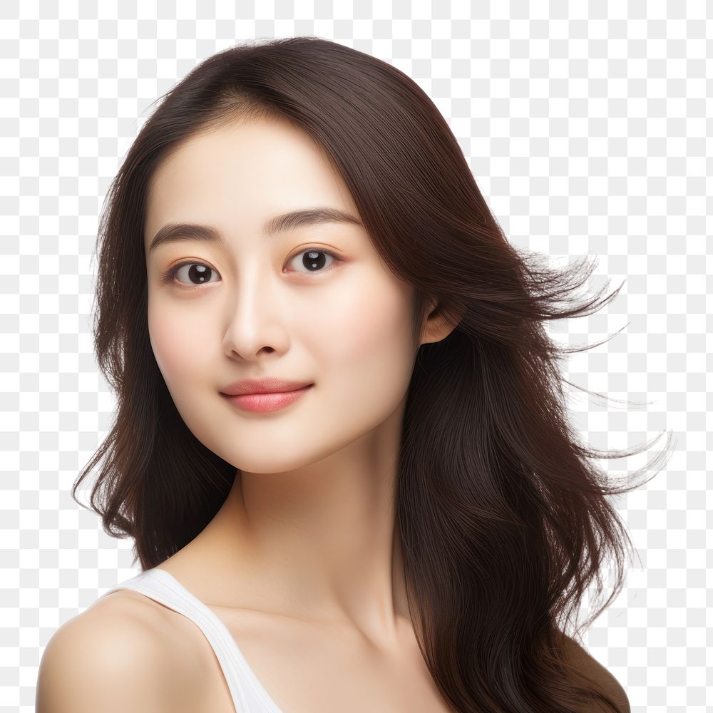 PNG Woman Clean Skin portrait adult photo. AI generated Image by rawpixel.