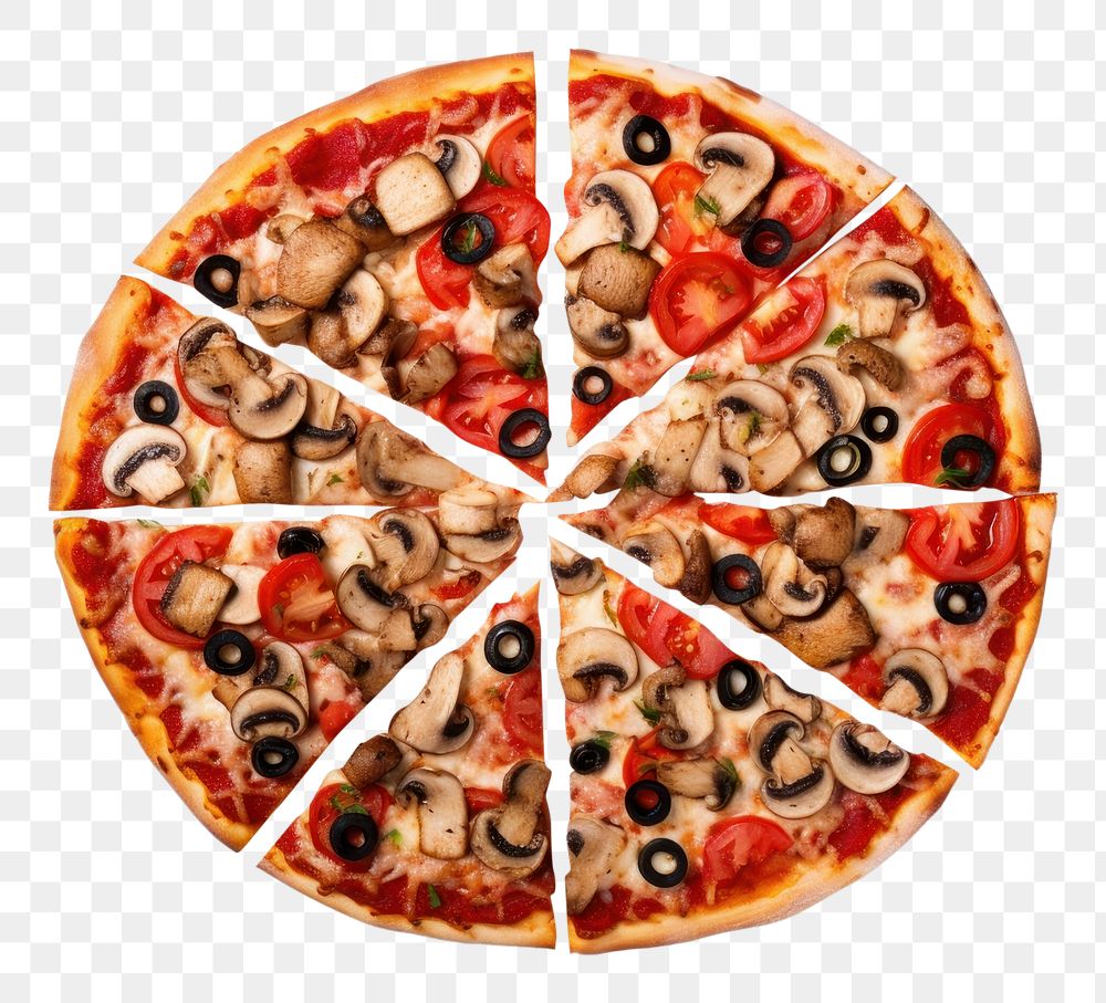 PNG Delicious vegetarian pizza tomato olive food. 