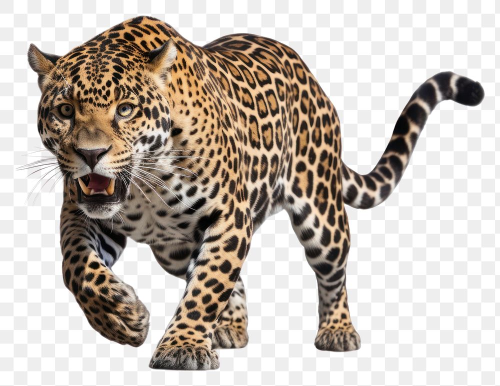 PNG Running jaguar wildlife leopard cheetah. AI generated Image by rawpixel.