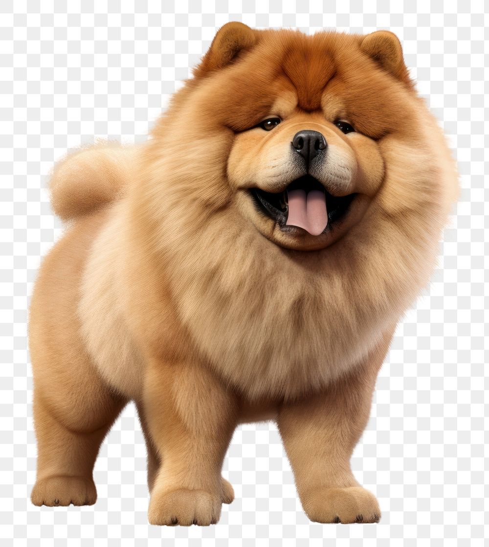 PNG 3d cartoon chow chow mammal animal pet. AI generated Image by rawpixel.