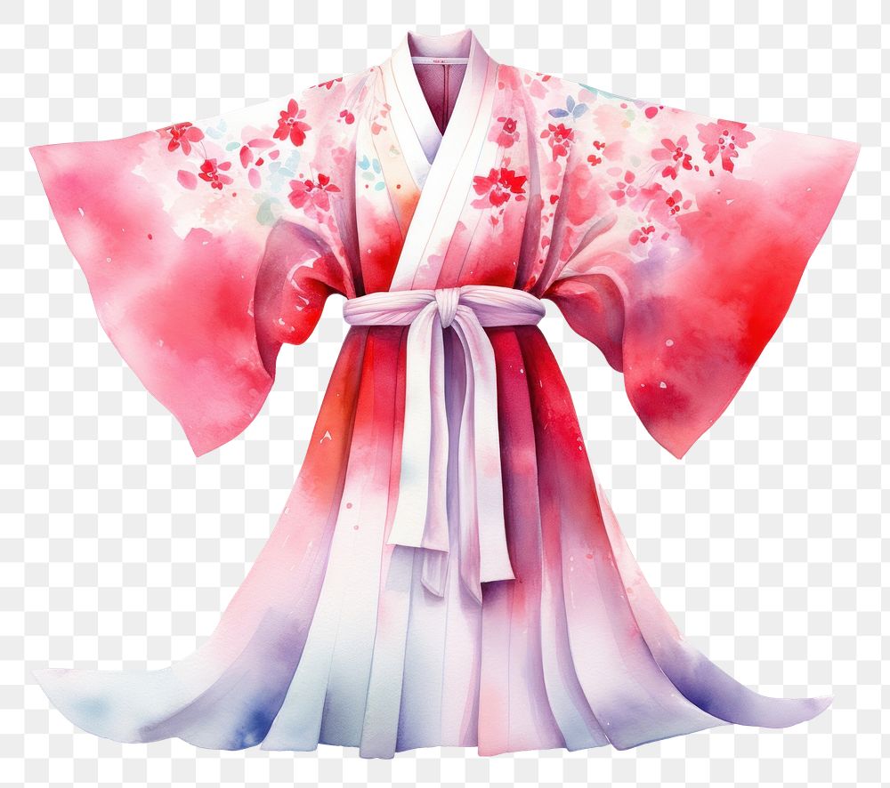 PNG Watercolor kimono robe creativity | Free PNG - rawpixel