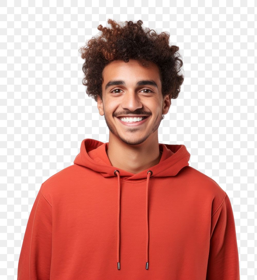 PNG Portrait sweatshirt sweater smile. AI generated Image by rawpixel.