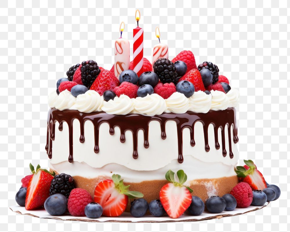 PNG  Birthday cake blueberry birthday dessert. AI generated Image by rawpixel.