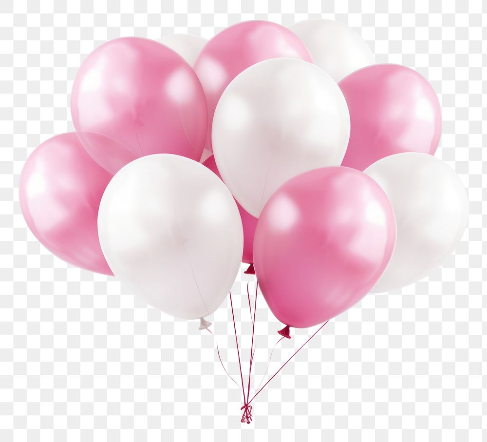 PNG  Balloon pink white background anniversary. AI generated Image by rawpixel.