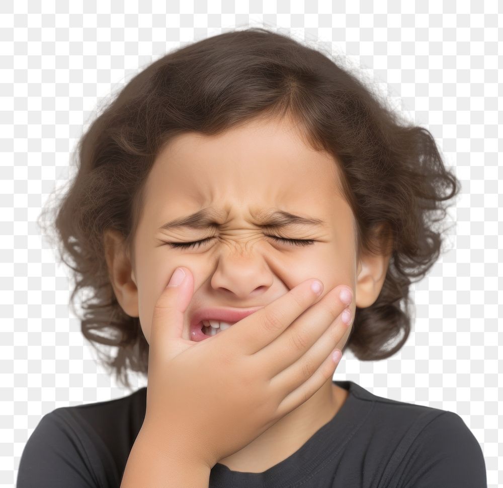 PNG  Toothache crying child pain. AI generated Image by rawpixel.