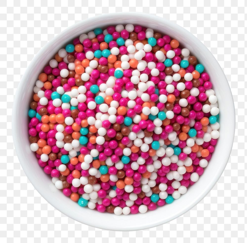 PNG Sprinkles bowl candy food. AI generated Image by rawpixel.