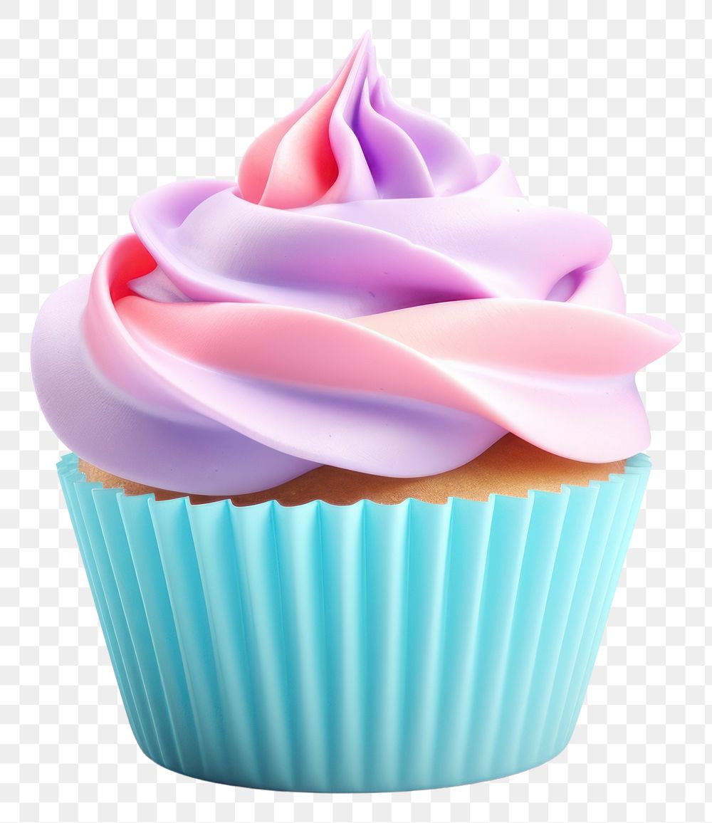PNG Pastel upcak cupcake dessert cream. AI generated Image by rawpixel.