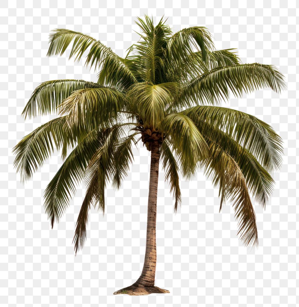 PNG Palm tree plant white background tranquility. AI generated Image by rawpixel.