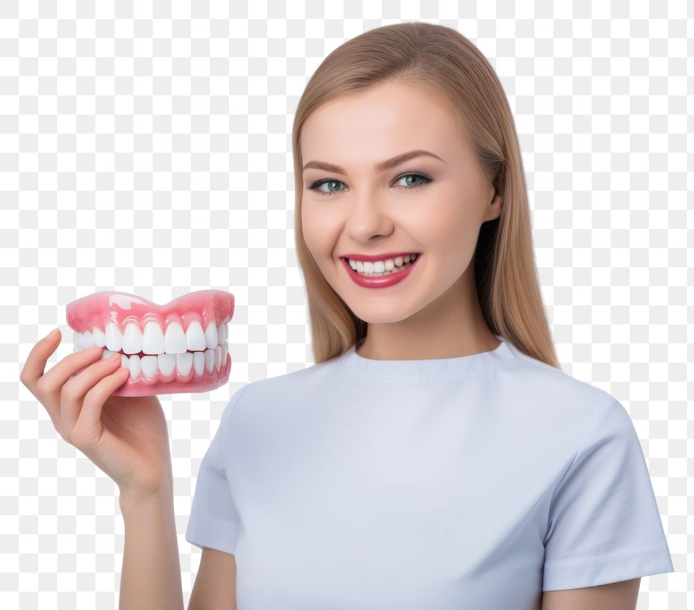 PNG  Dentist teeth portrait holding. AI generated Image by rawpixel.