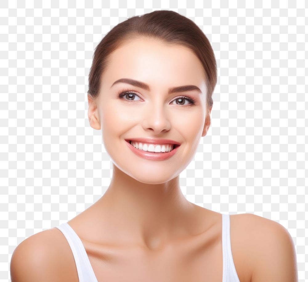 PNG  Female smiling portrait adult teeth. AI generated Image by rawpixel.