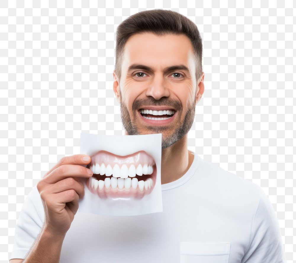 PNG Dentist teeth portrait holding. AI generated Image by rawpixel.