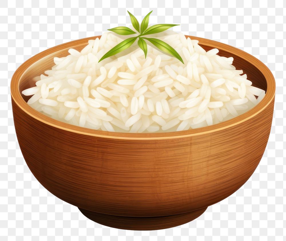 PNG Rice bowl 3d cartoon food white background vegetable. AI generated Image by rawpixel.