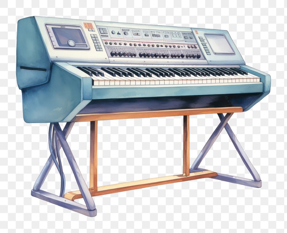 PNG Electronic keyboard piano white background synthesizer. 