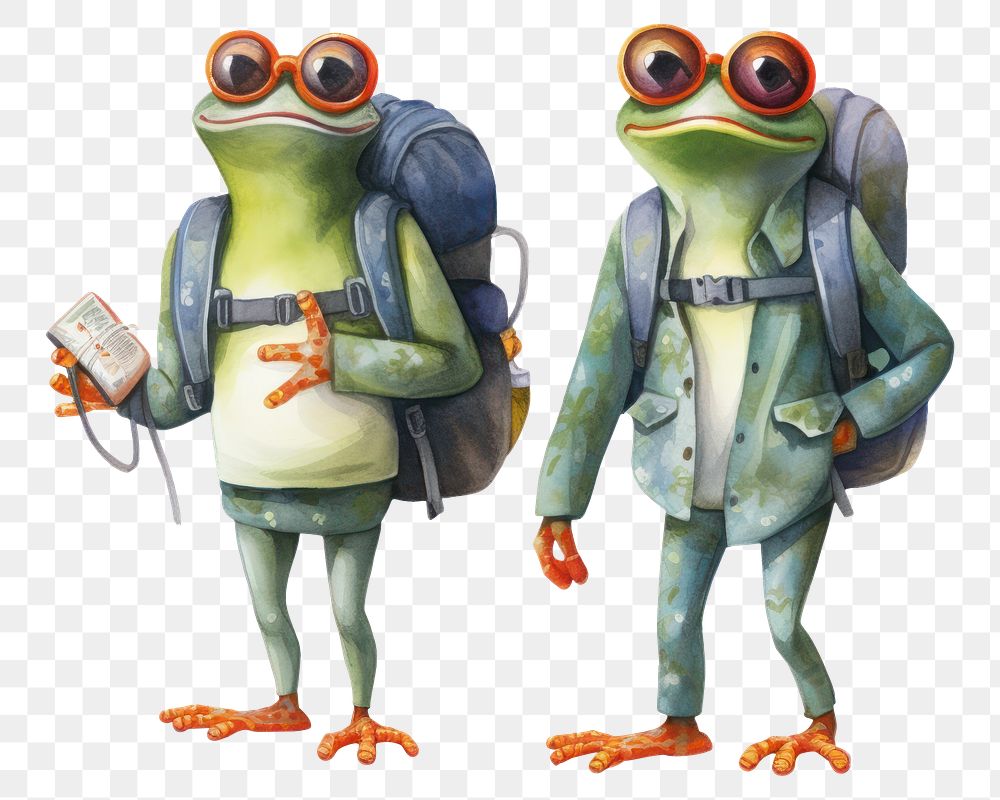PNG Frogs carry cartoon bag white background. AI generated Image by rawpixel.