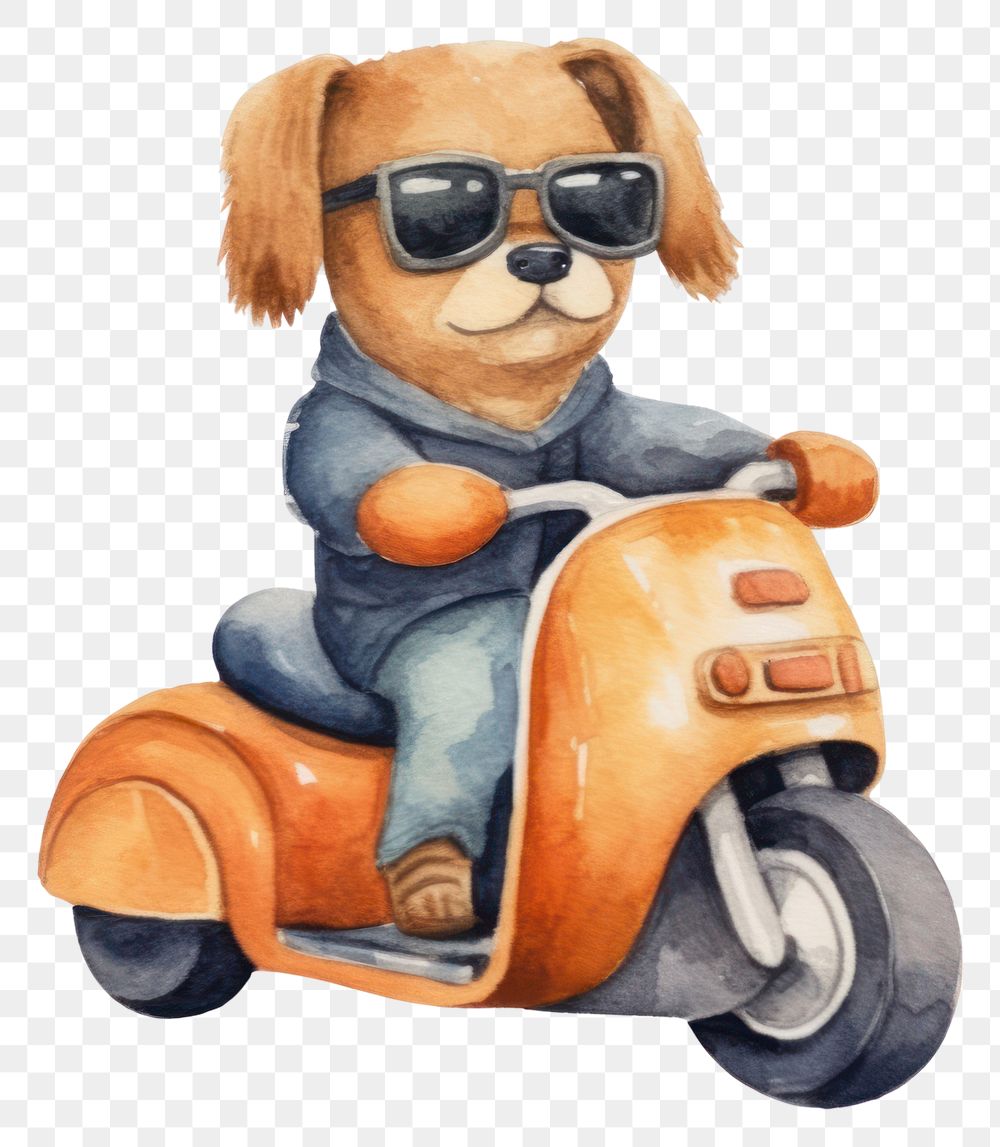 PNG Cute dogdriving motorcycle sunglasses vehicle. AI generated Image by rawpixel.