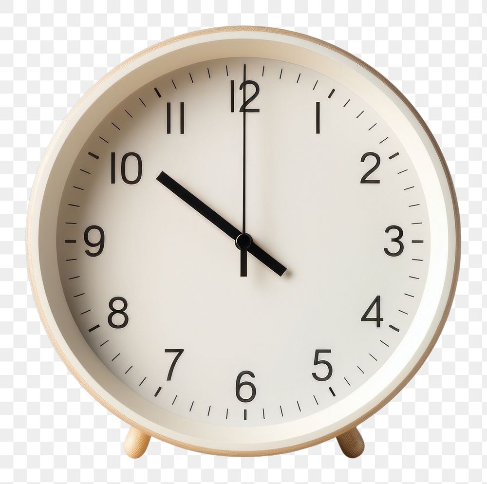 PNG  A table clock furniture white deadline. AI generated Image by rawpixel.