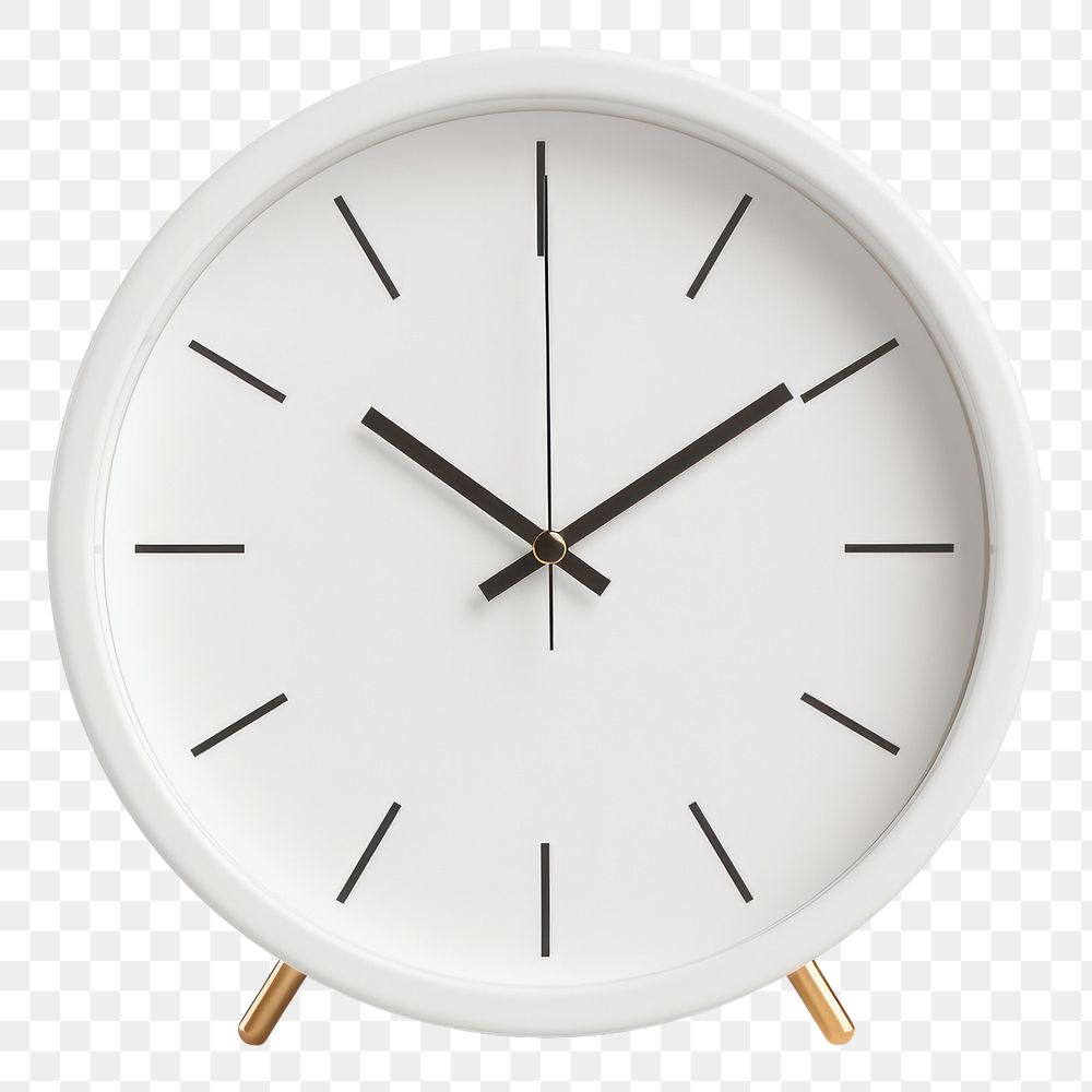 PNG  A table clock furniture white . AI generated Image by rawpixel.