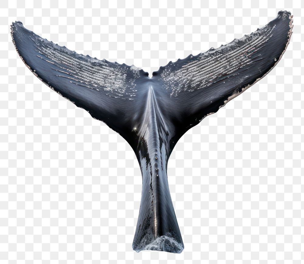 PNG A real humpback whale tail animal mammal white background. AI generated Image by rawpixel.