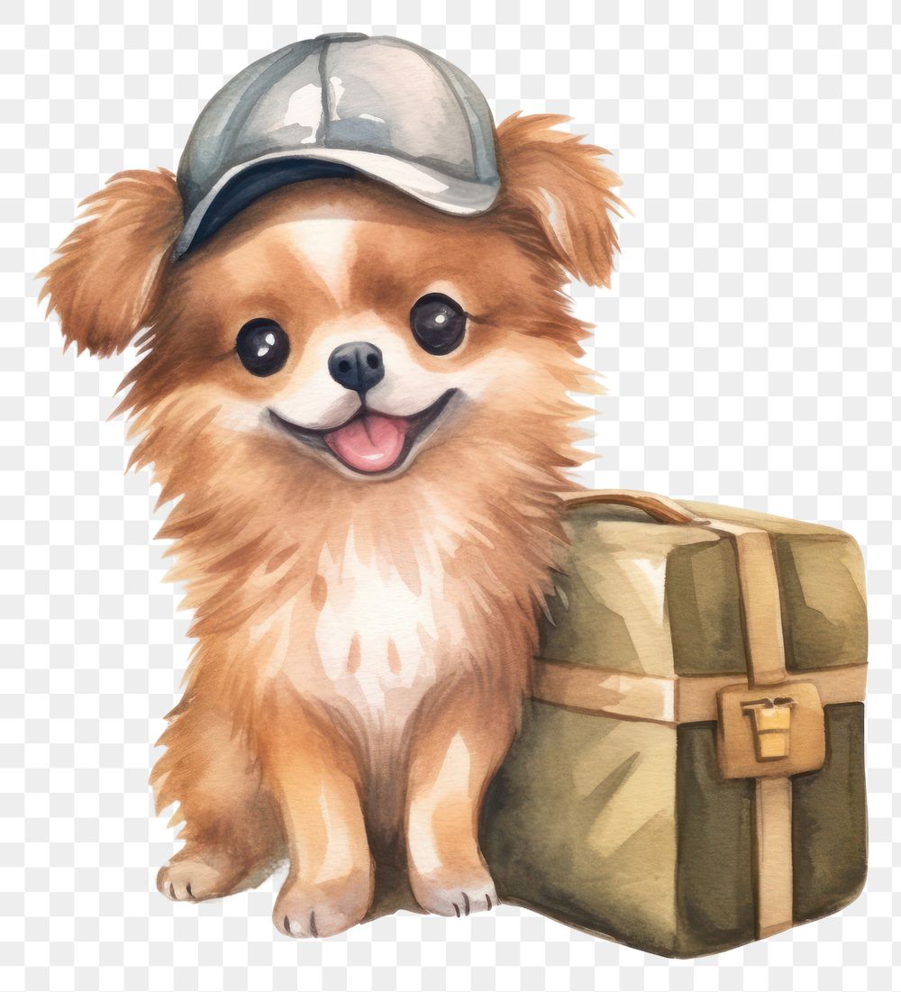 PNG Dog cartoon luggage mammal. 