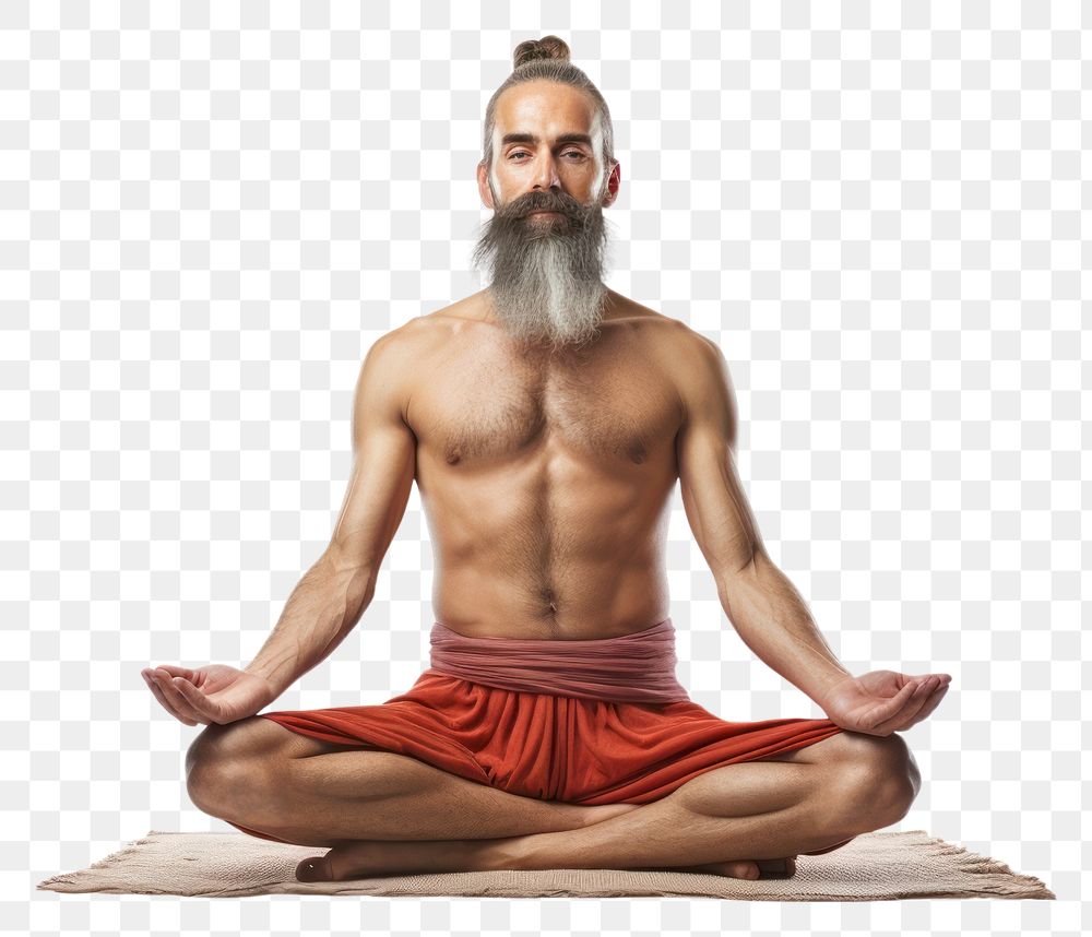 PNG Yoga sitting sports adult. AI generated Image by rawpixel.