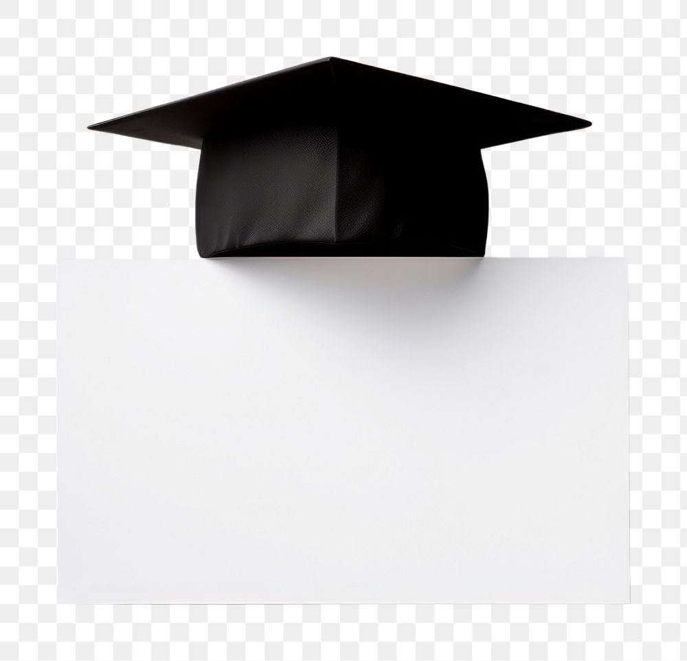 PNG  Graduation hat frame paper white text. AI generated Image by rawpixel.