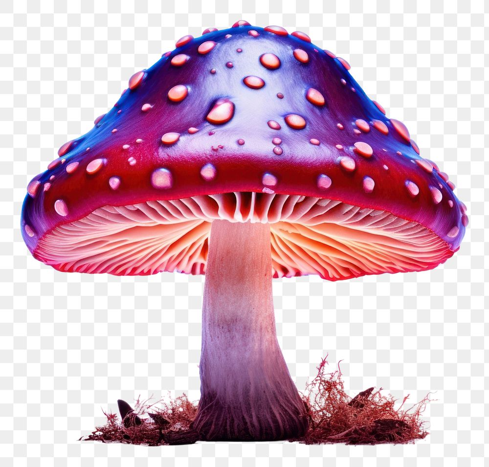 PNG A magical colorful mushroom fungus agaric plant