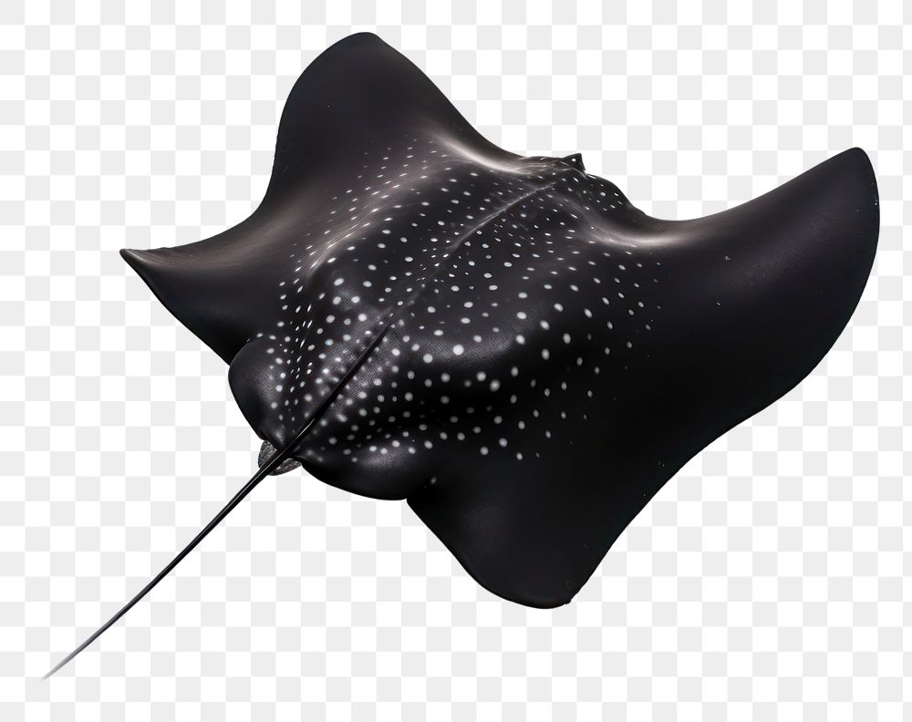 PNG A black stingray white background technology animal. AI generated Image by rawpixel.