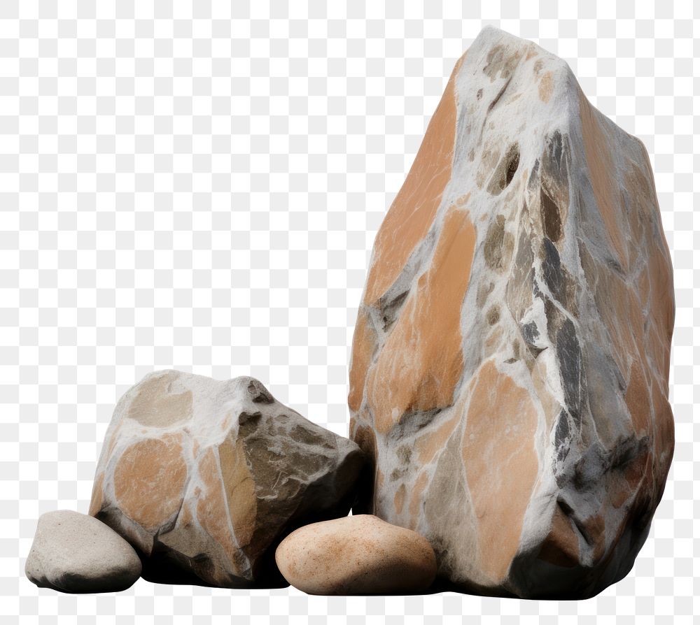 PNG Stone human rock white background. AI generated Image by rawpixel.