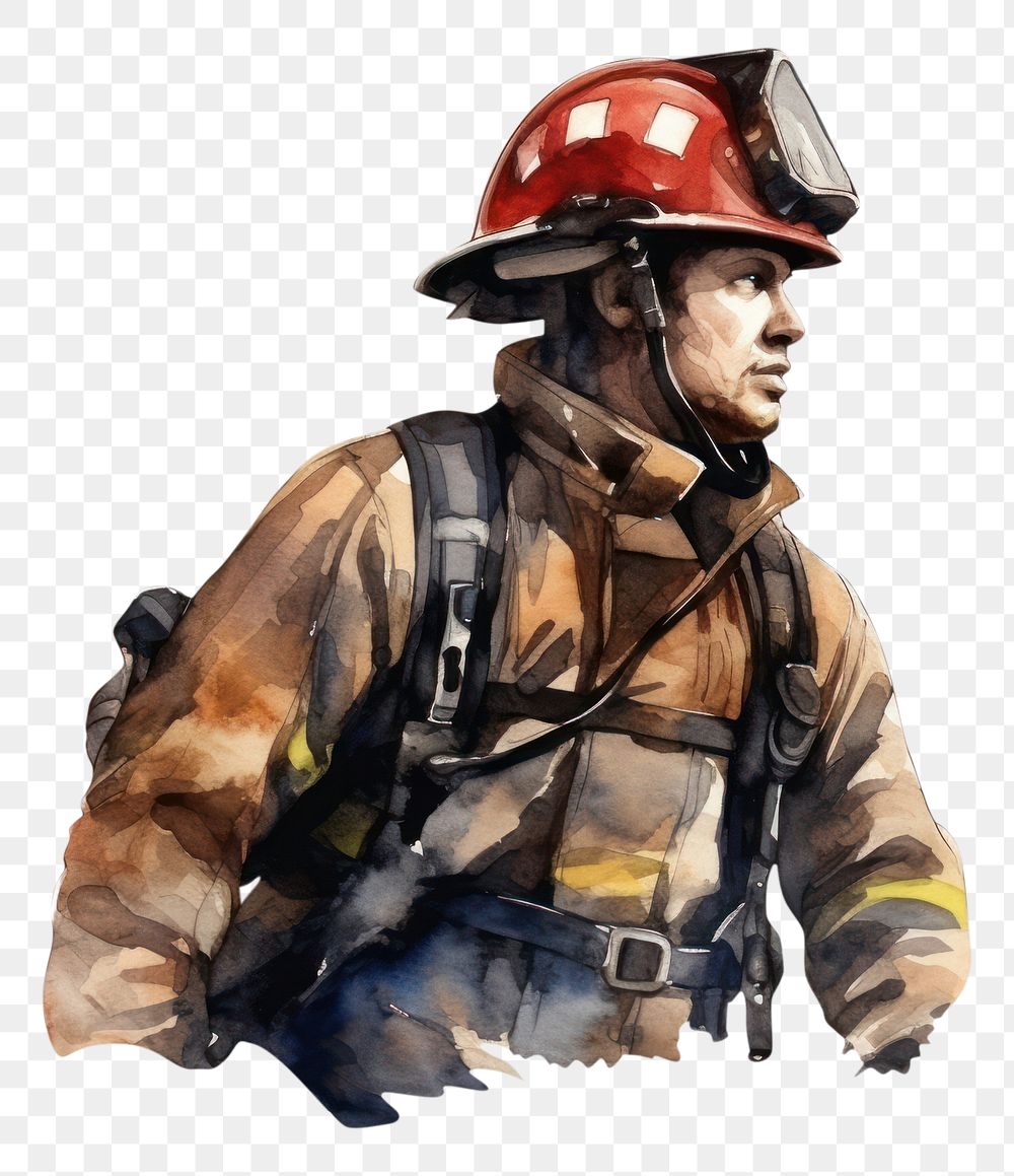 PNG Firefighter hardhat helmet adult. AI generated Image by rawpixel.