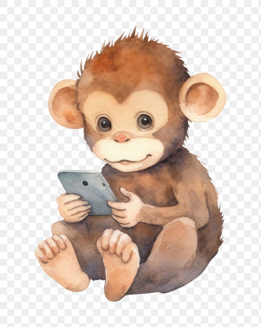 PNG Monkey animal cartoon mammal. AI generated Image by rawpixel.