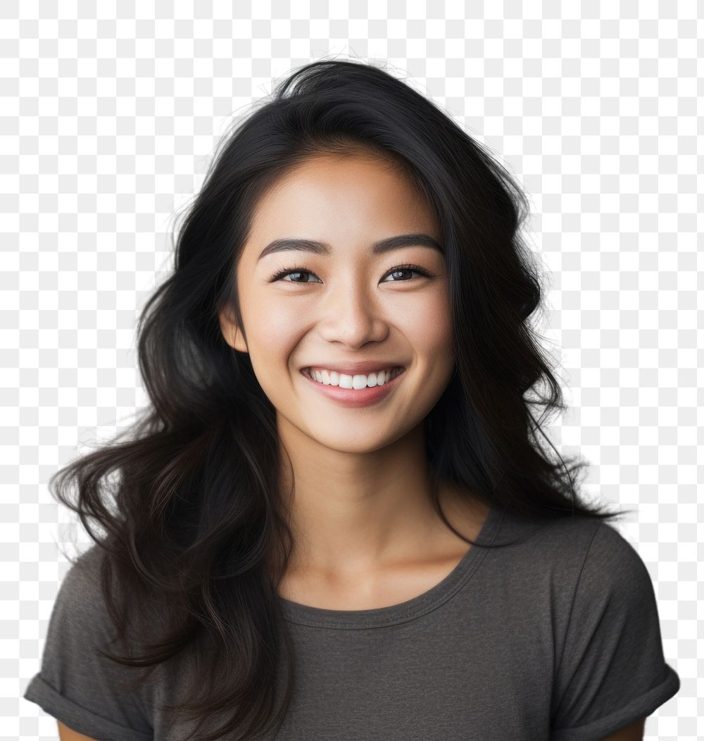 PNG Asian woman smile adult individuality perfection. 