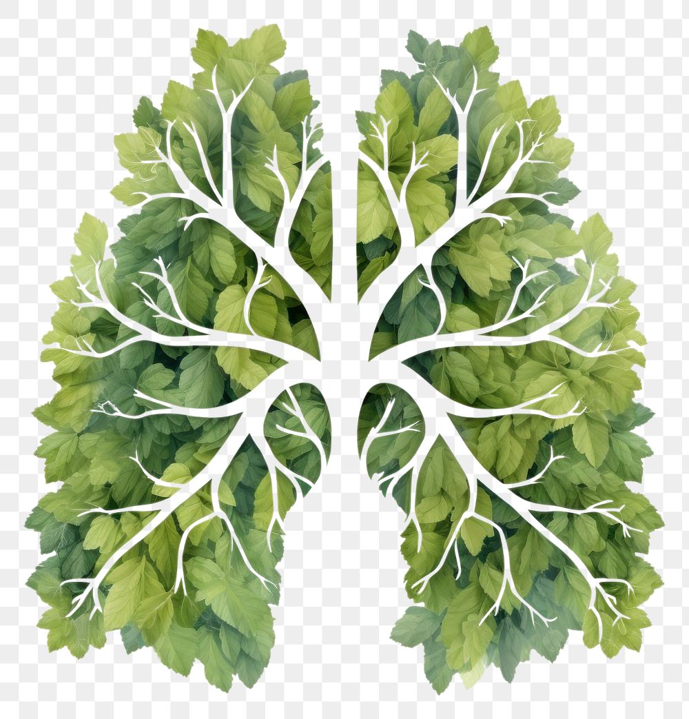 PNG green leaves lung transparent background