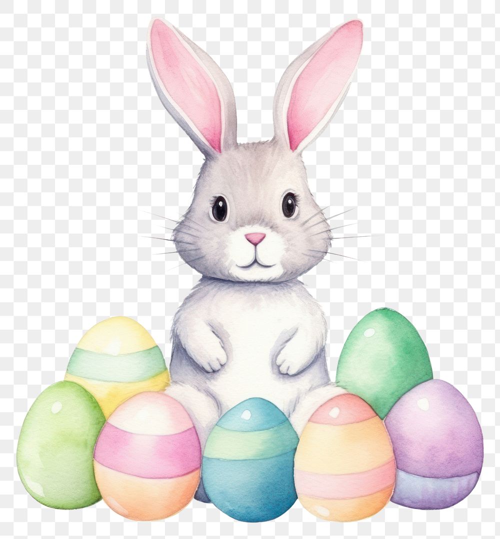 PNG Easter rabbit egg animal white background. AI generated Image by rawpixel.