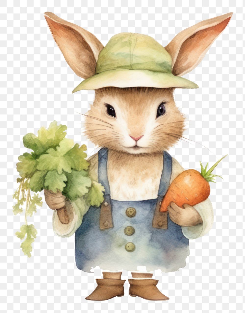 PNG Rabbit farmer rodent mammal animal. AI generated Image by rawpixel.
